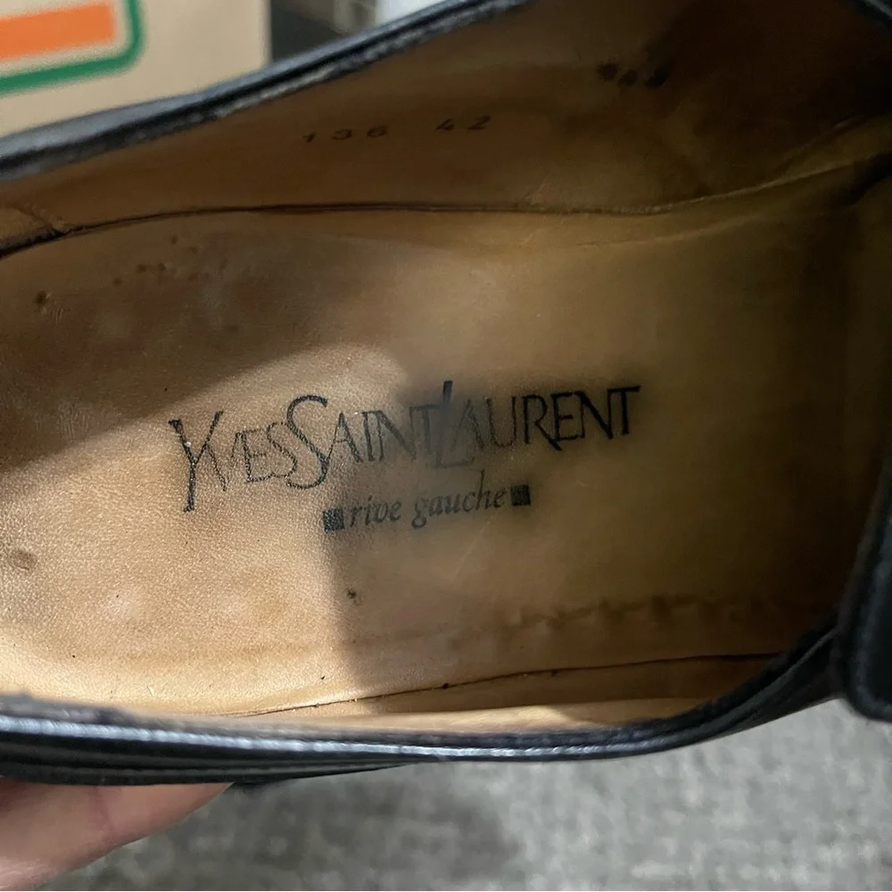 Yves Saint‎ Laurent Black Loafers Size 42 USA 9